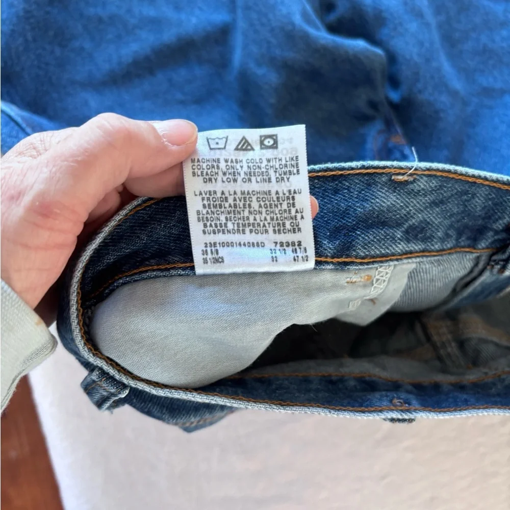 Men’s Vintage Rustler Blue Denim 100%Cotton Carpenter Jean Size 34x32 - Picture 6 of 14